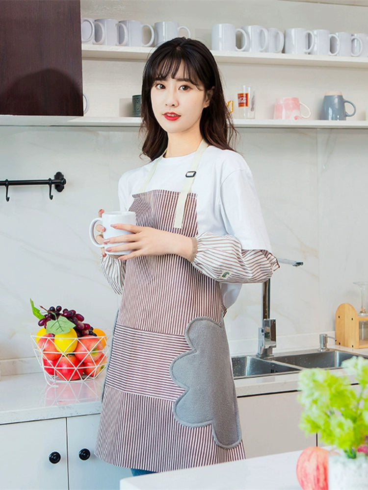 For Home Kitchen Waterproof Fashion Adults Can Wipe Hand Apron