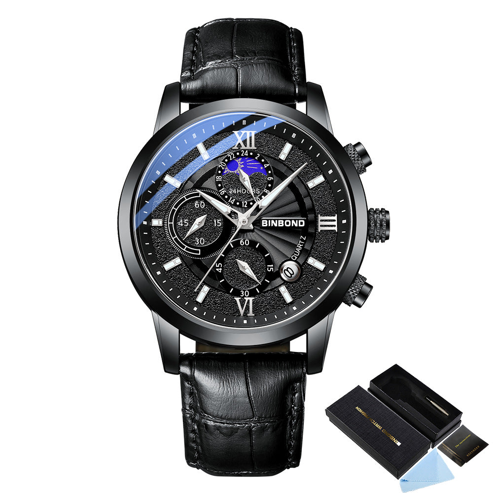 BINBOND Binbang 2021 new quartz watch quartz multi-functional chronograph Southeast Asia waterproof watch