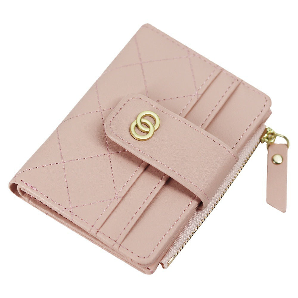 The new version of the women's wallet multi-card short section compact coin purse versatile trendy card wallet wallet spot wholesale