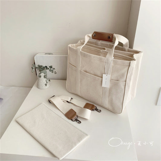 Mommy bag fashionable multifunctional maternal and infant shoulder crossbody bag portable canvas stroller mommy bag