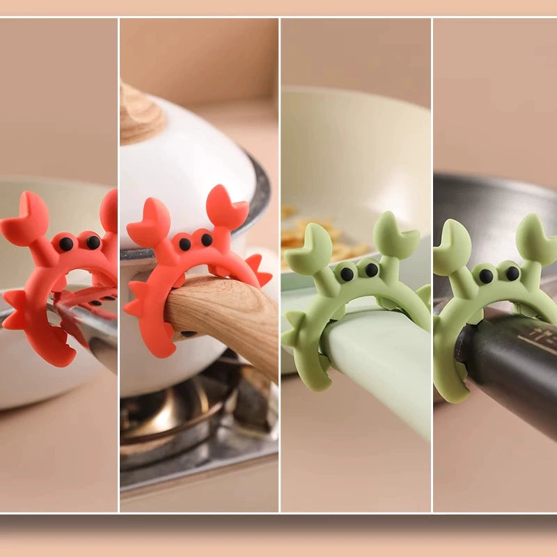 Silicone Stove Anti-Overflow Spoon Kitchenware Movable Truner Frame