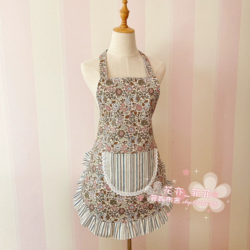 Pure Cotton Cute Japanese Style Princess Lace Household Apron