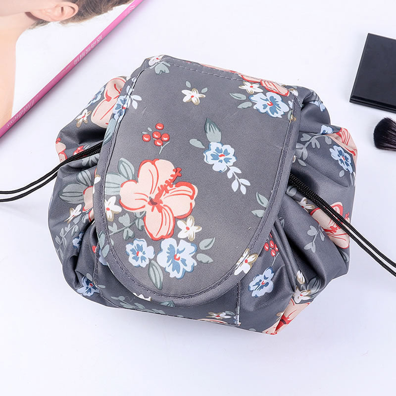 Small fresh thickened lazy drawstring cosmetic bag travel cosmetics storage bag large-capacity wash bag