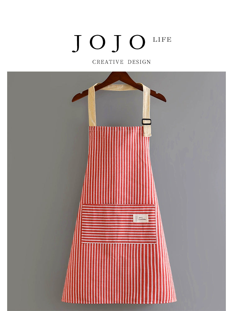 K-style Fashion For Home Work Restaurant Cotton and Linen Apron