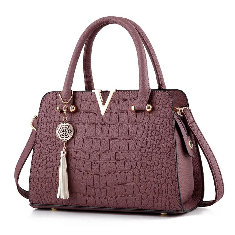 Fashion Classic Women's Messenger Bag Wholesale European and American Casual Handbag Large Capacity Crocodile Pattern Foreign Trade Bag