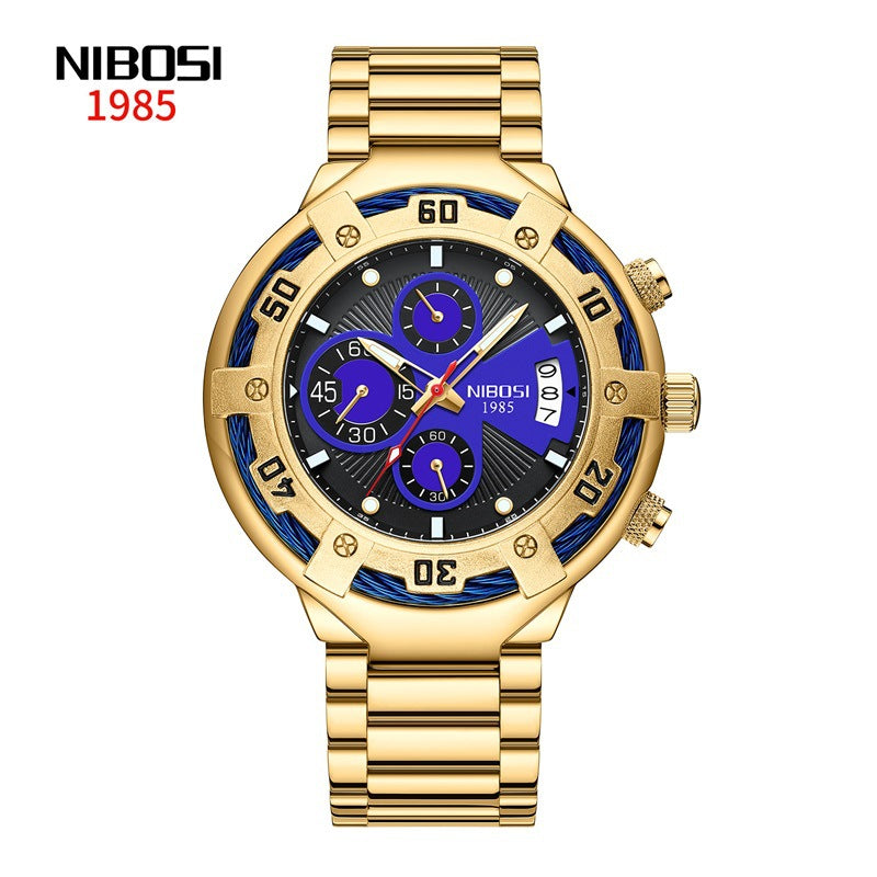 new multi-functional men's watch cross-border hot-selling fashion business quartz watch one drop shipping