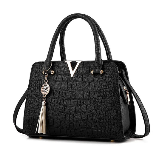 Fashion Classic Women's Messenger Bag Wholesale European and American Casual Handbag Large Capacity Crocodile Pattern Foreign Trade Bag