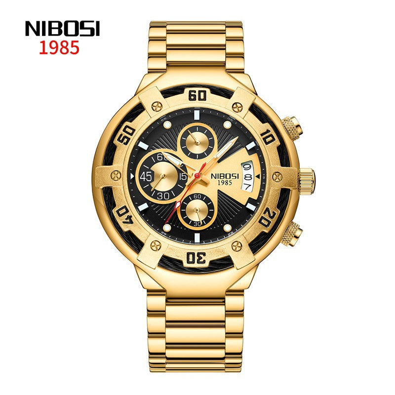 new multi-functional men's watch cross-border hot-selling fashion business quartz watch one drop shipping