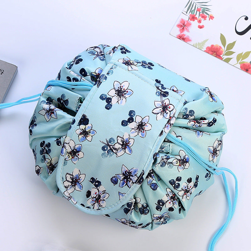 Small fresh thickened lazy drawstring cosmetic bag travel cosmetics storage bag large-capacity wash bag