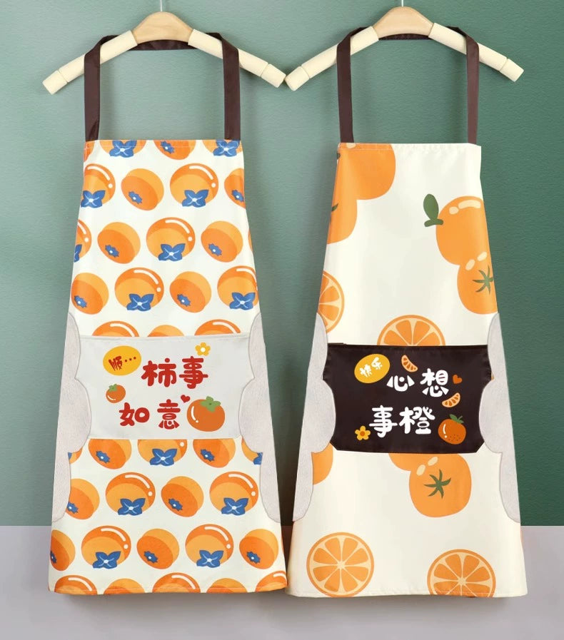 2023 New Arrival Apron For Home Kitchen Cooking Waterproof Oil-Proof Stain-Proof Work Clothes for Women Apron Internet Celebrity