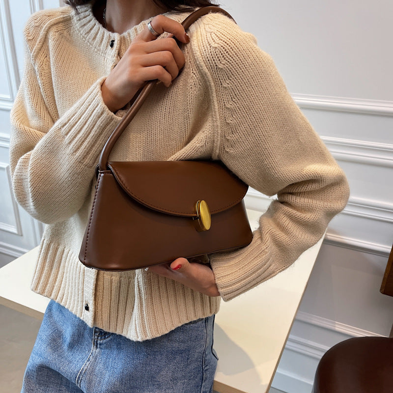 Textured fashion autumn and winter retro underarm bag women's bag new style trend this year popular versatile single shoulder small square bag