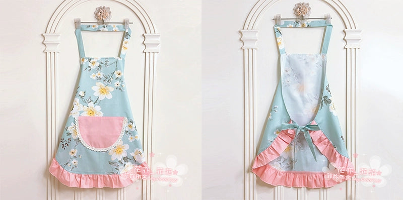 Pure Cotton Cute Japanese Style Princess Lace Household Apron