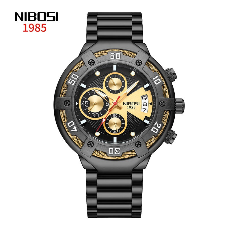 new multi-functional men's watch cross-border hot-selling fashion business quartz watch one drop shipping