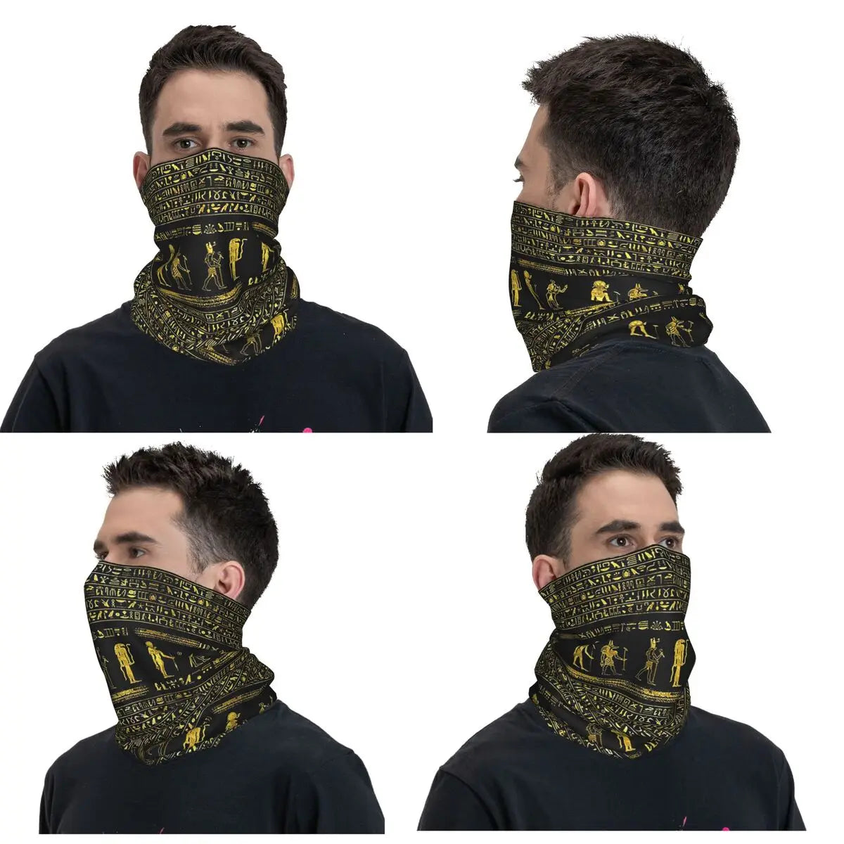 Egyptian Gods And Pharaohs Bandana Neck Gaiter Printed Mask Scarf Multifunction Headwear Running Unisex Adult Winter