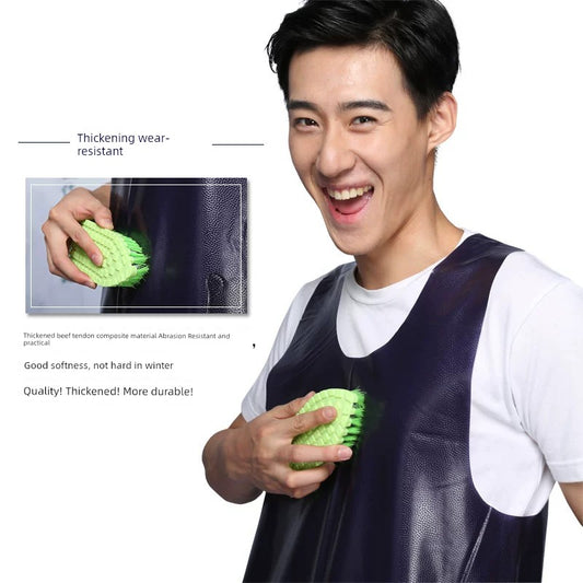 Vest-Style Long Beef Tendon Acid and Alkali Resistant Waterproof Apron