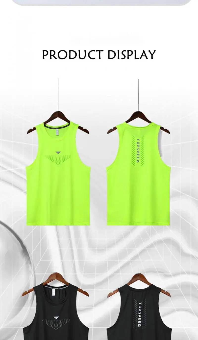 Men Quick Dry Running Sport Vest Loose Fit Basketball Vest Plus Size Gym Singlets Fitness Tops Workout Sleeveless Shirt