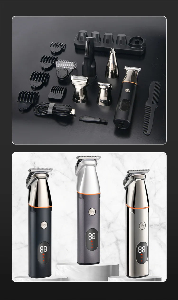 Xiaomi Youpin Professional Waterproof Hair Clipper Men Rechargeable Cordless Electric Razor 5 In 1 Barbers Beard Hair Trimmer