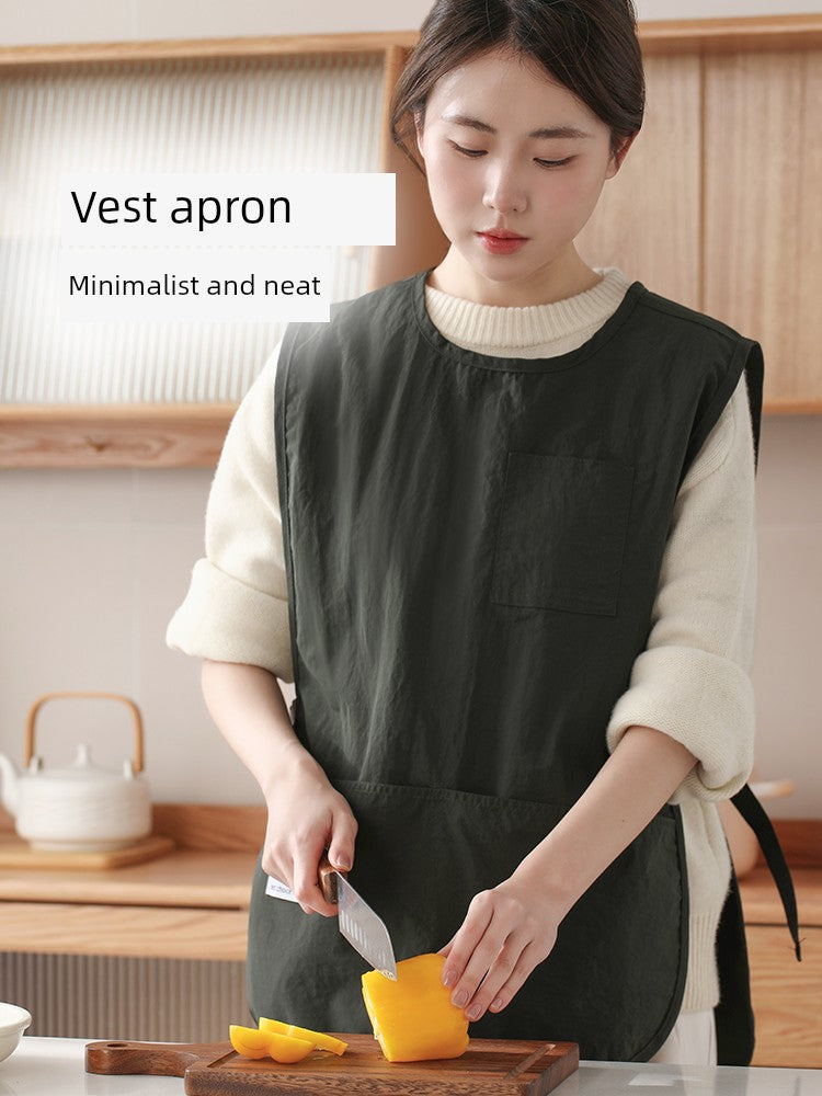 Fasola For Home Oil-Proof Vest Men Catering Apron