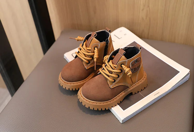 New 2024 Autumn Winter Baby Boots Toddler Fashion Ankle Boots Kids Shoes Boys Girls Snow Boots Children Soft Non-slip Short Boot