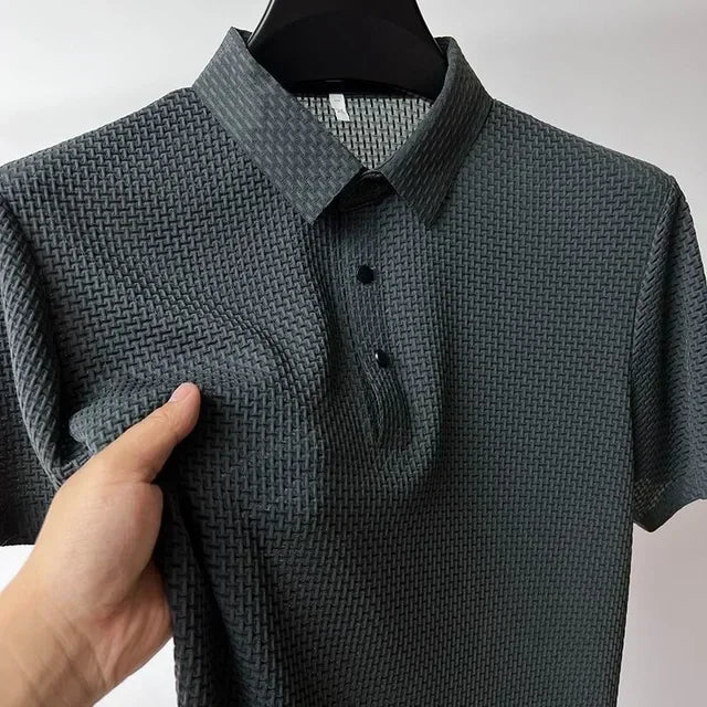 New Summer Polo Shirt High Quality Men's Short Sleeve Breathable Top Business Casual Sweat-absorbing Polo-shirt for Men