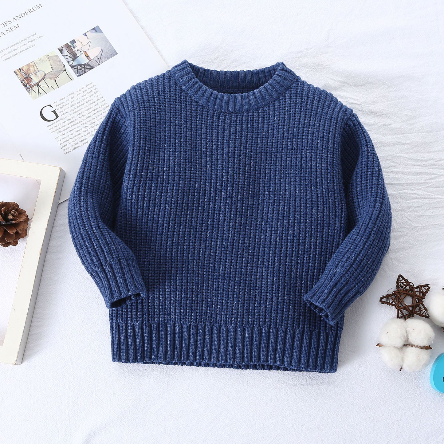 Children Baby Loose Sweater Knitted Autum Winter Baby Boy Girl Clothes Round Neck Kid Toddler Girl Boy Pullover Baby Outerwear