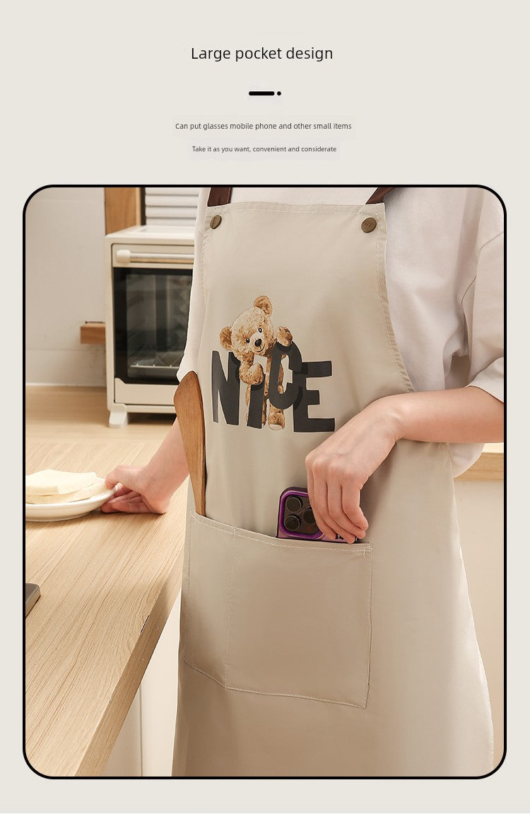 Fashion Oil-Proof For Home Kitchen God Sleeveless Thin Apron