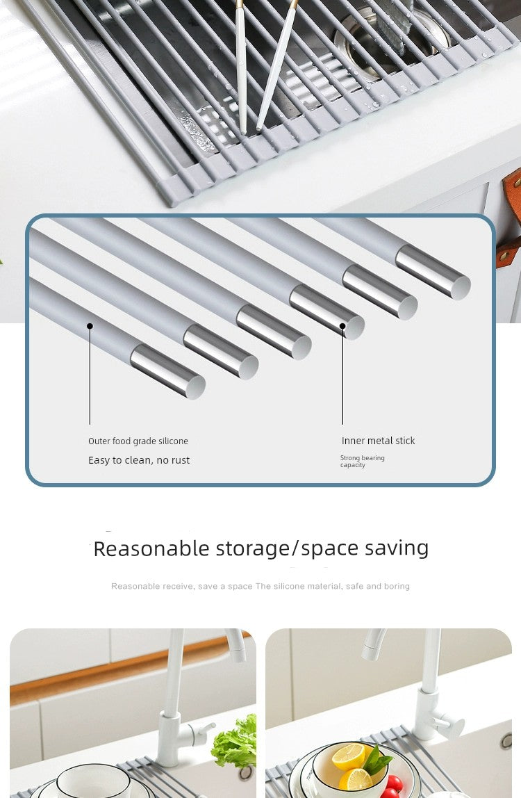 Wheatlife House Pool Plate Rack Foldable Retractable Kitchen