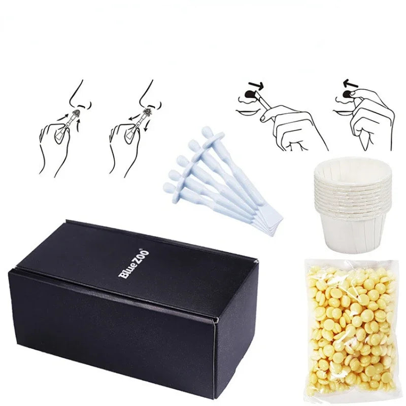 Wax BeanPortable Painless Nose Wax Kit for Men & Women Nose Hair Removal Wax Set Paper-Free Nose Hair  Beans Cleaning  Kit