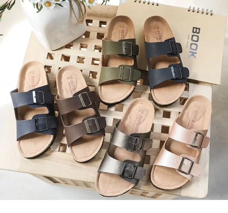 Women Slippers Outdoor Beach Casual Shoes Footware Flip Flop Durable Non-Slip Luxury Men Shoes Gold Rose Color