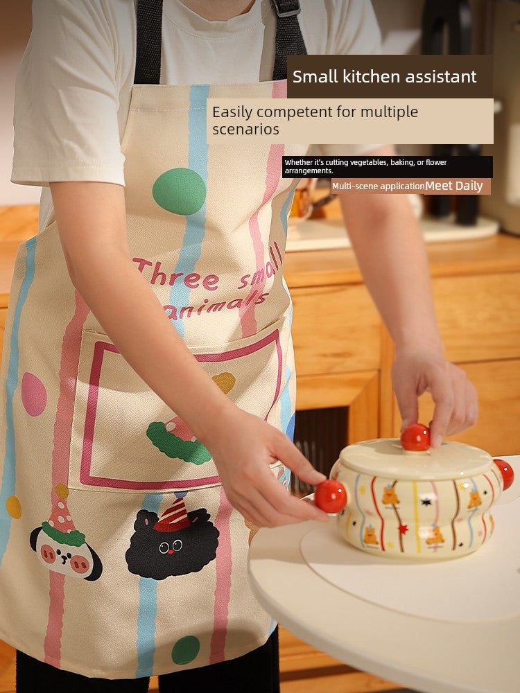 For Home Cute Spring and Summer Good-looking Oil-Proof Apron