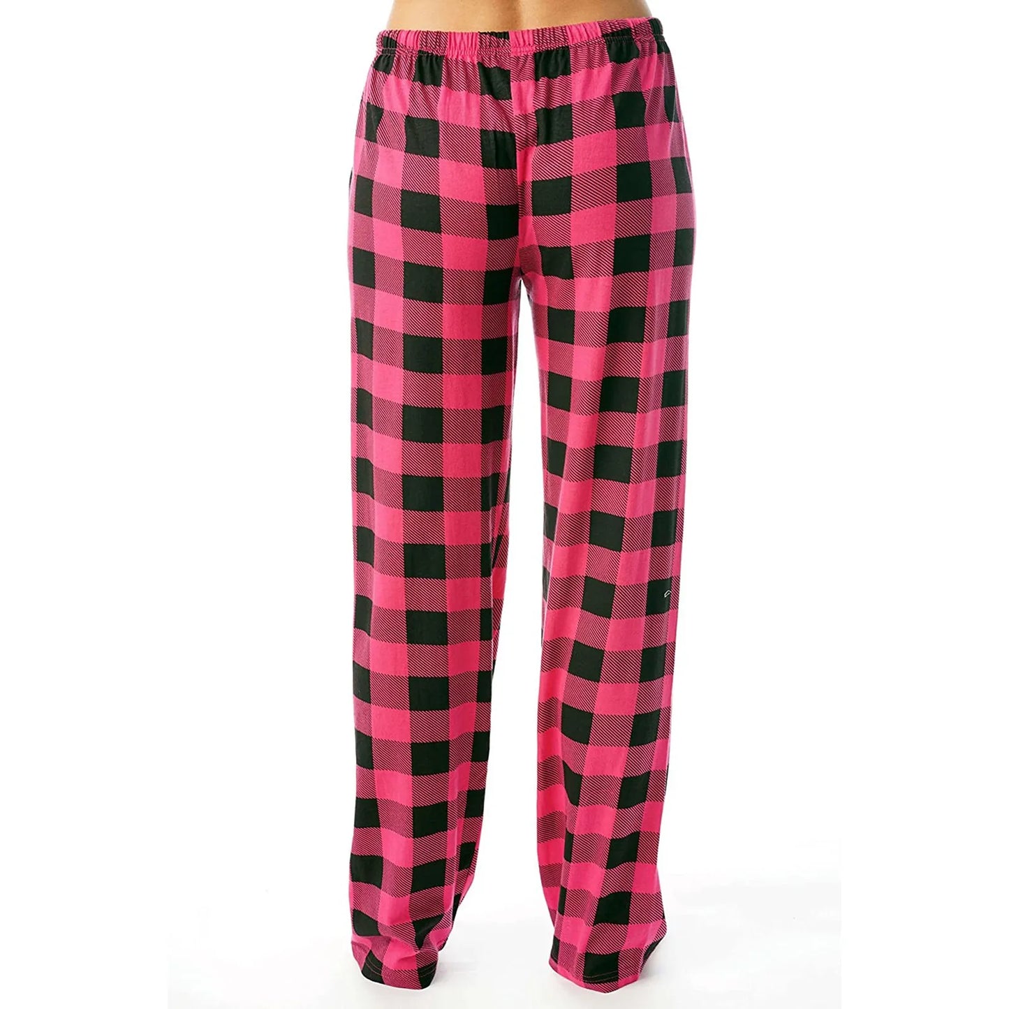 Women Christmas Pajama pants Autumn Winter Plaid Printed Pants Fashion Casual Wide Leg Pants Clothing Streetwear