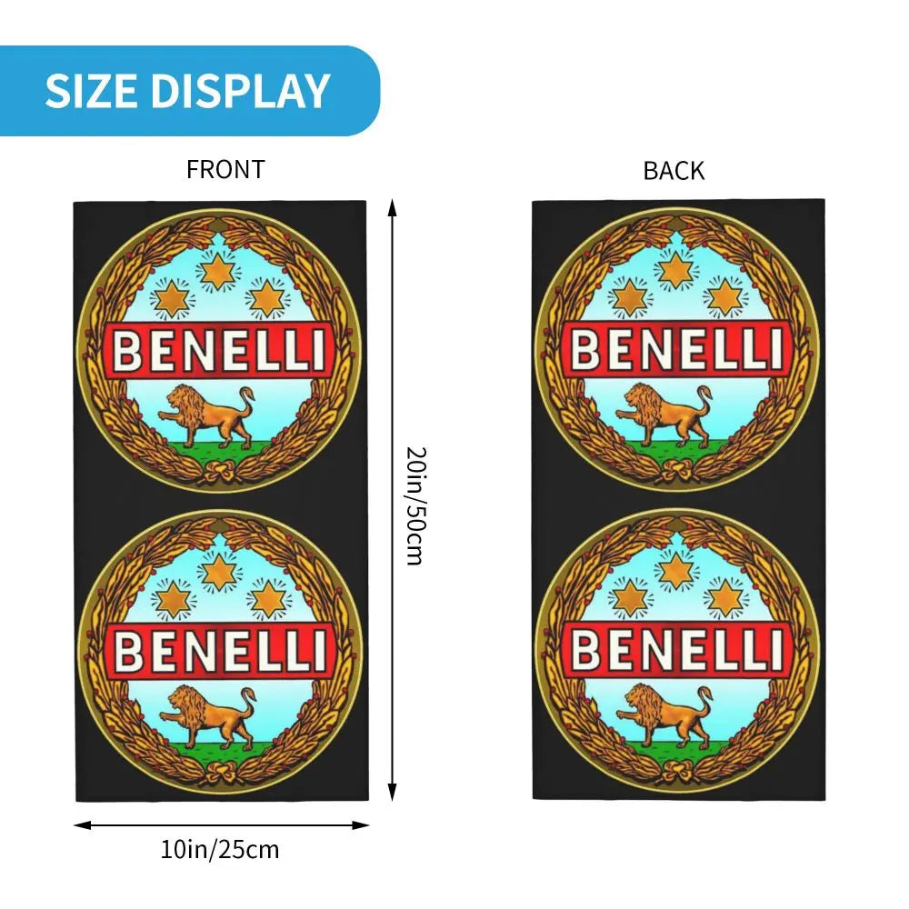 BENELLI MOTORCYCLE DESIGNS Bandana Neck Gaiter Printed Mask Scarf Multi-use Balaclava Hiking for Men Women Adult Breathable