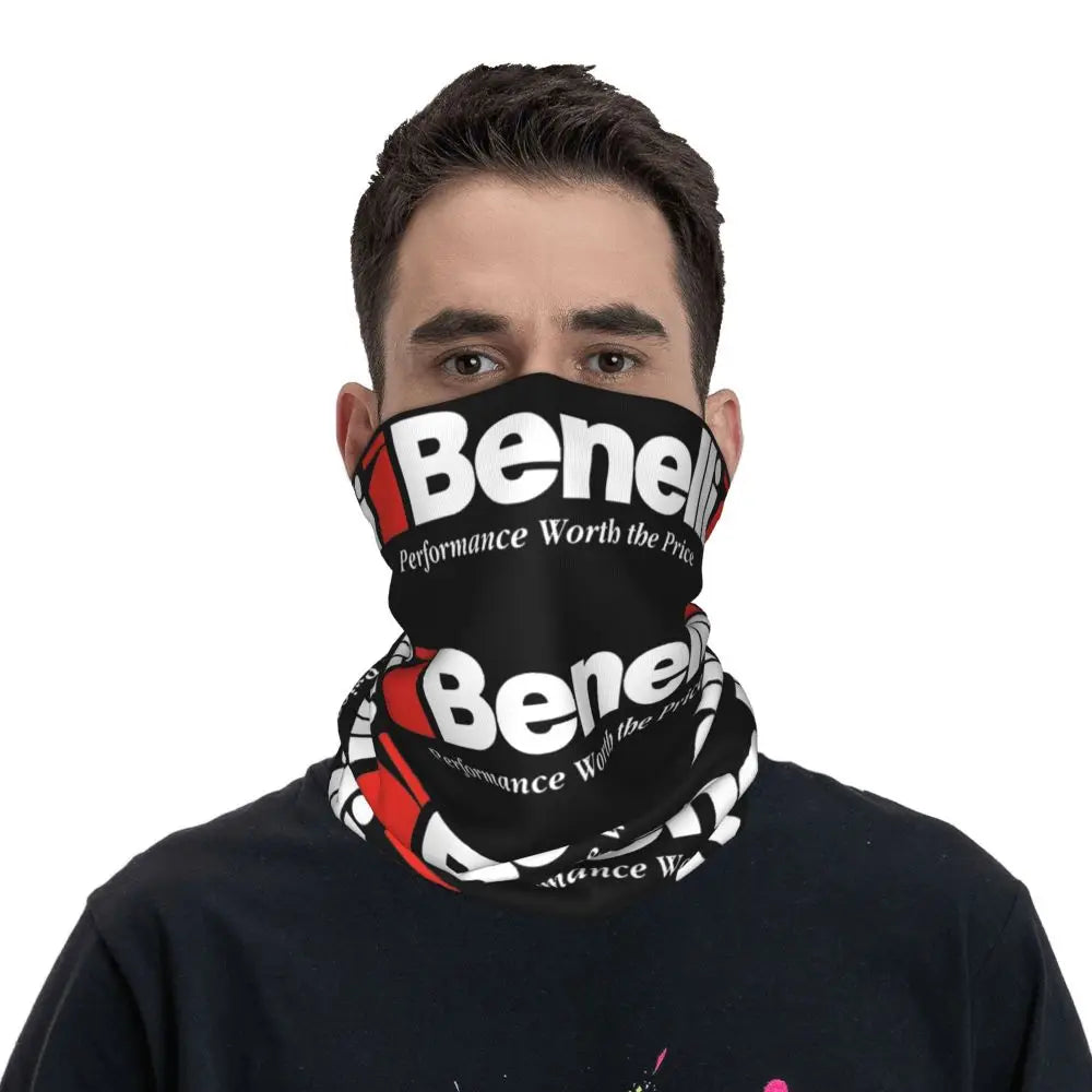 BENELLI MOTORCYCLE DESIGNS Bandana Neck Gaiter Printed Mask Scarf Multi-use Balaclava Hiking for Men Women Adult Breathable