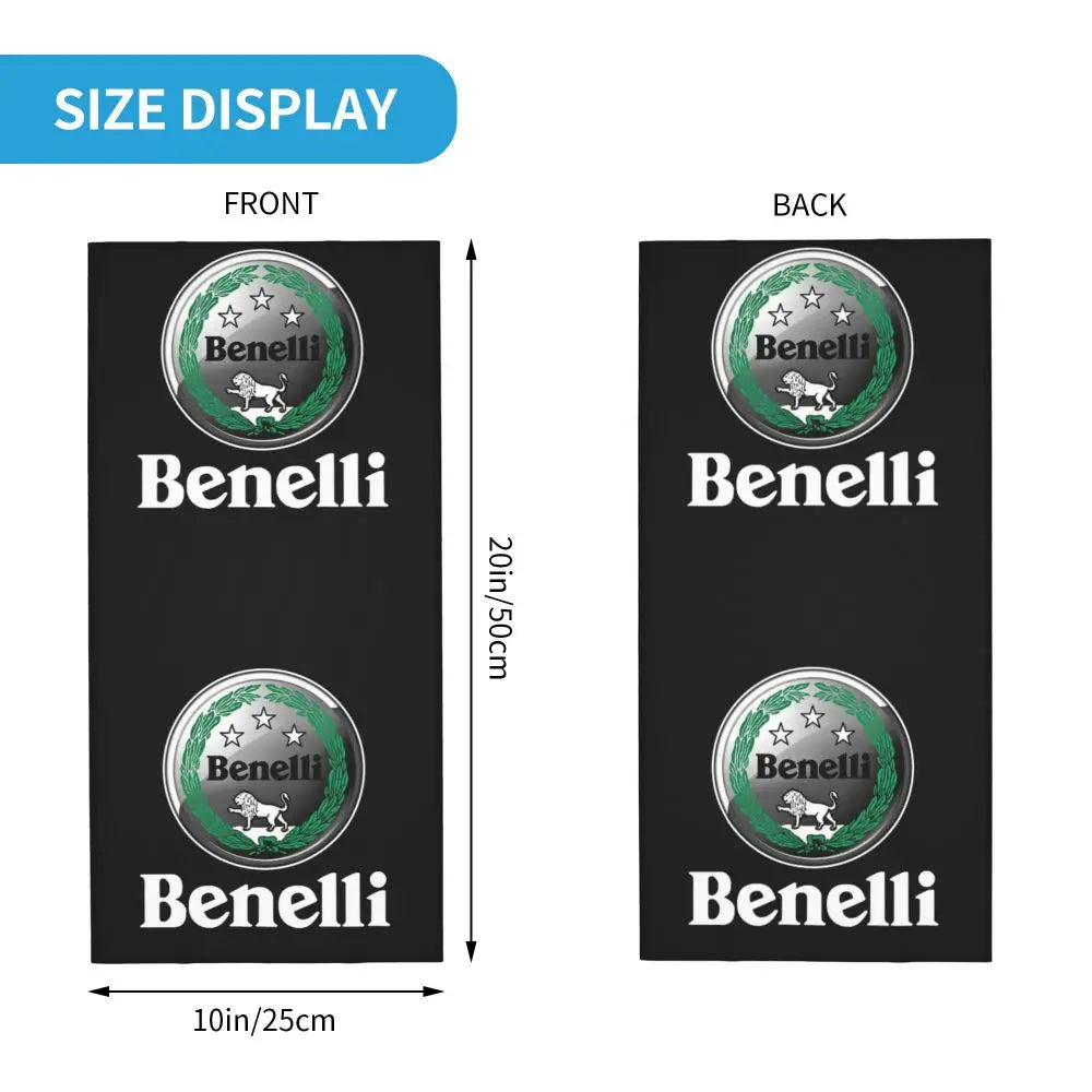 BENELLI MOTORCYCLE DESIGNS Bandana Neck Gaiter Printed Mask Scarf Multi-use Balaclava Hiking for Men Women Adult Breathable