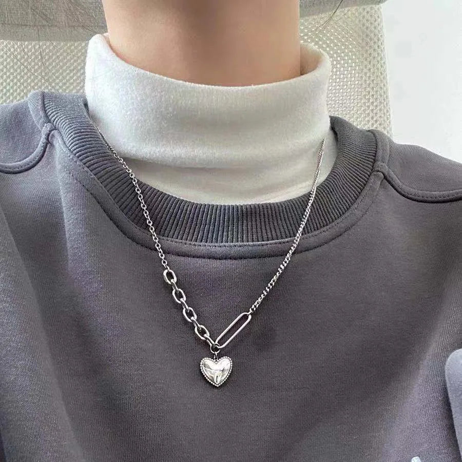 2019 Female New Heart Star Necklace Meteorite Pendant Transparent Fishing Line Invisible Women Zircon Pendants Necklace Jewelry