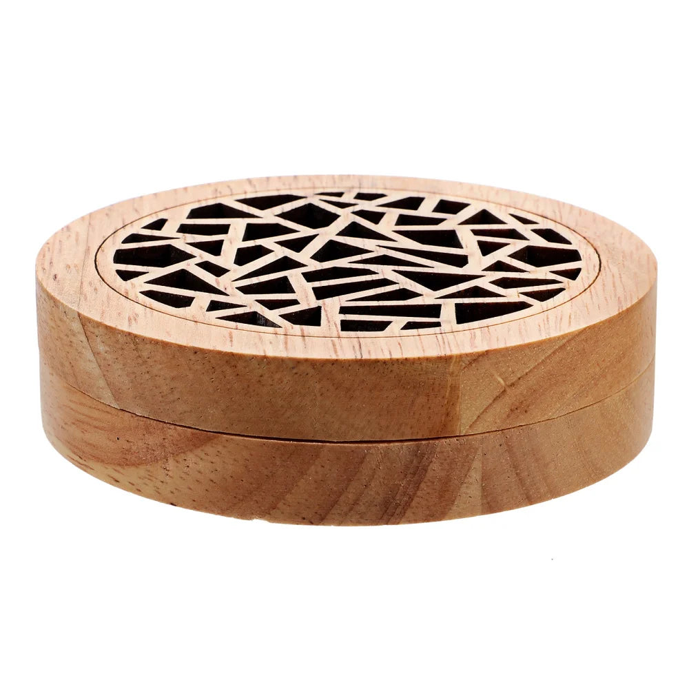 Solid Wood Aromatherapy Box Incense Holder Indoor Ornament Wooden Censer Cone Burner