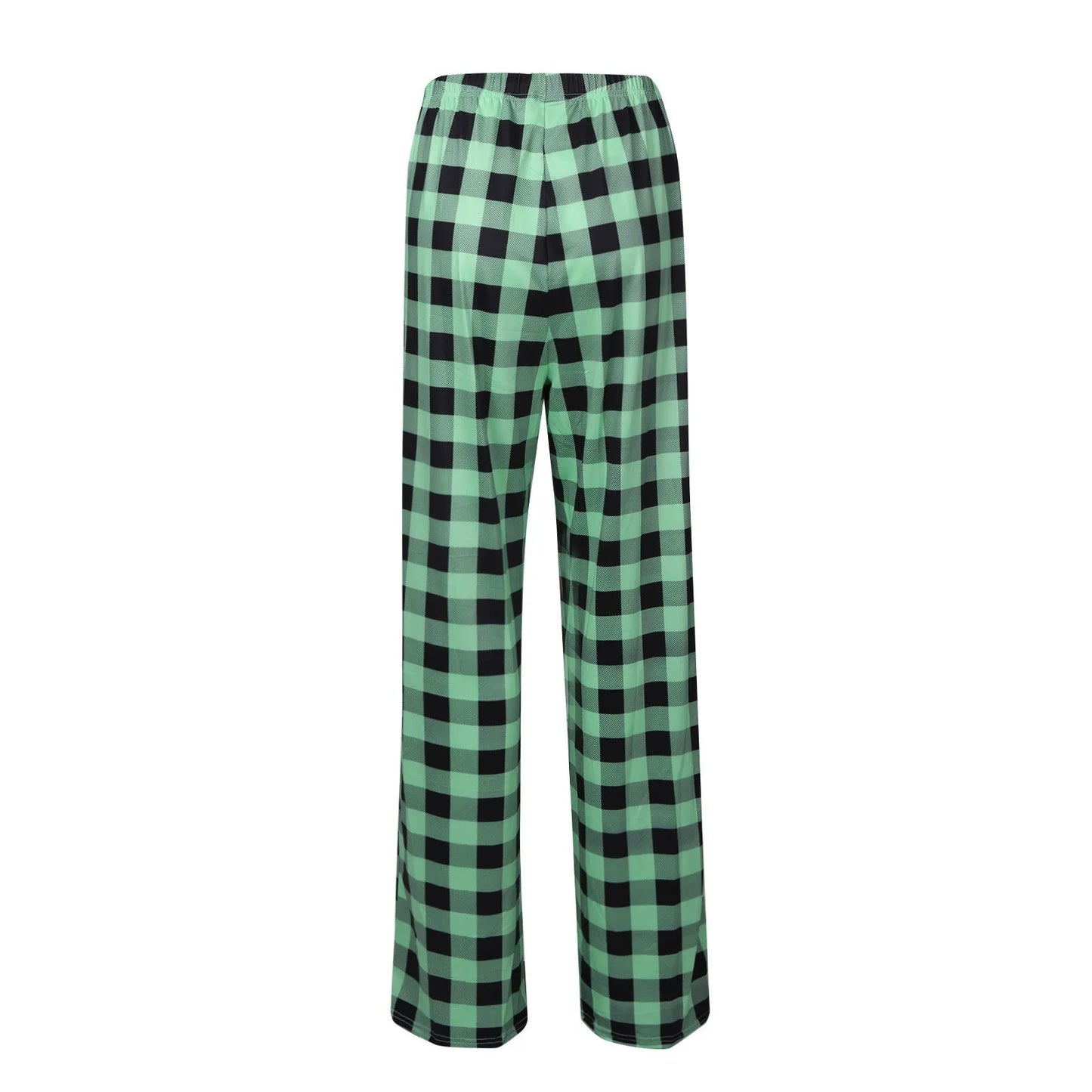 Women Christmas Pajama pants Autumn Winter Plaid Printed Pants Fashion Casual Wide Leg Pants Clothing Streetwear