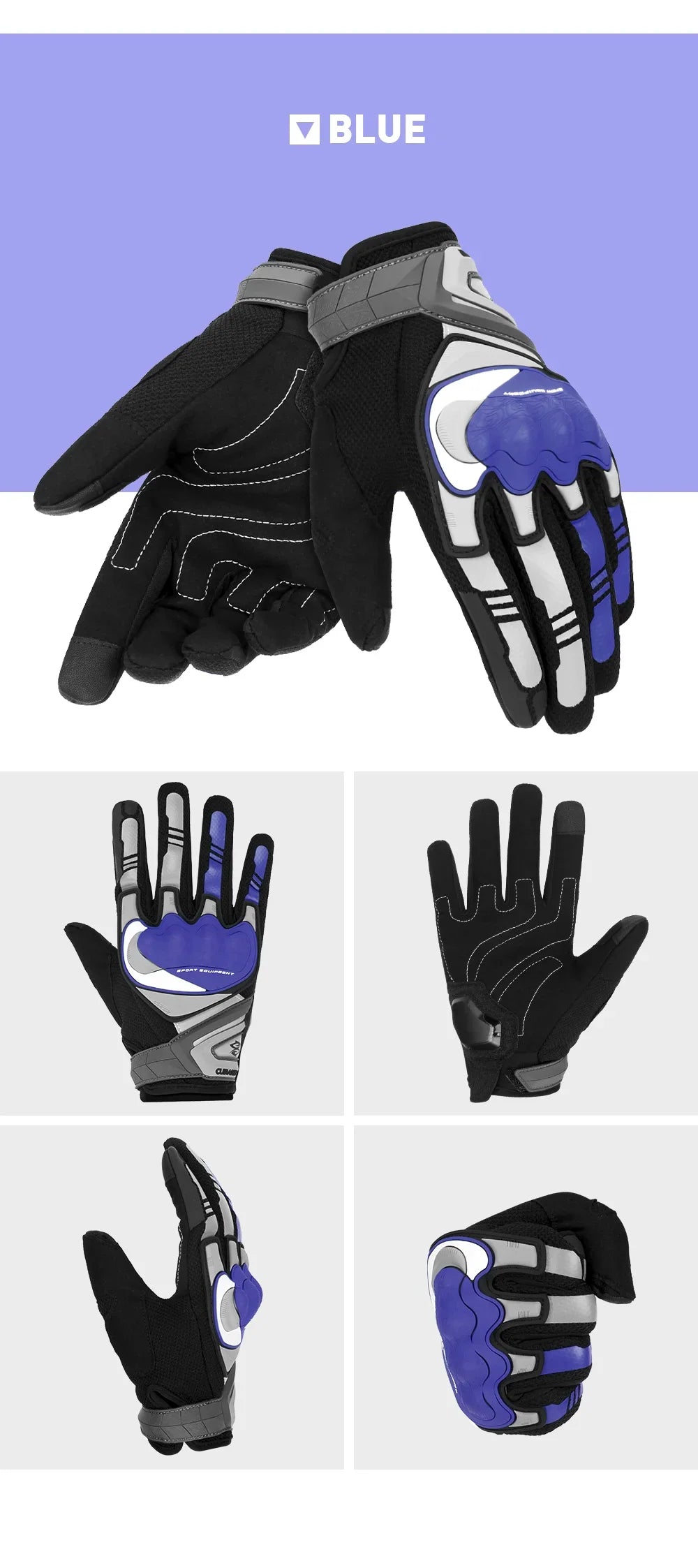 Motorcycle Gloves Breathable Full Finger Protective motorbike Touch Screen Men Racing Moto Motocross Outdoor Sports Gloves