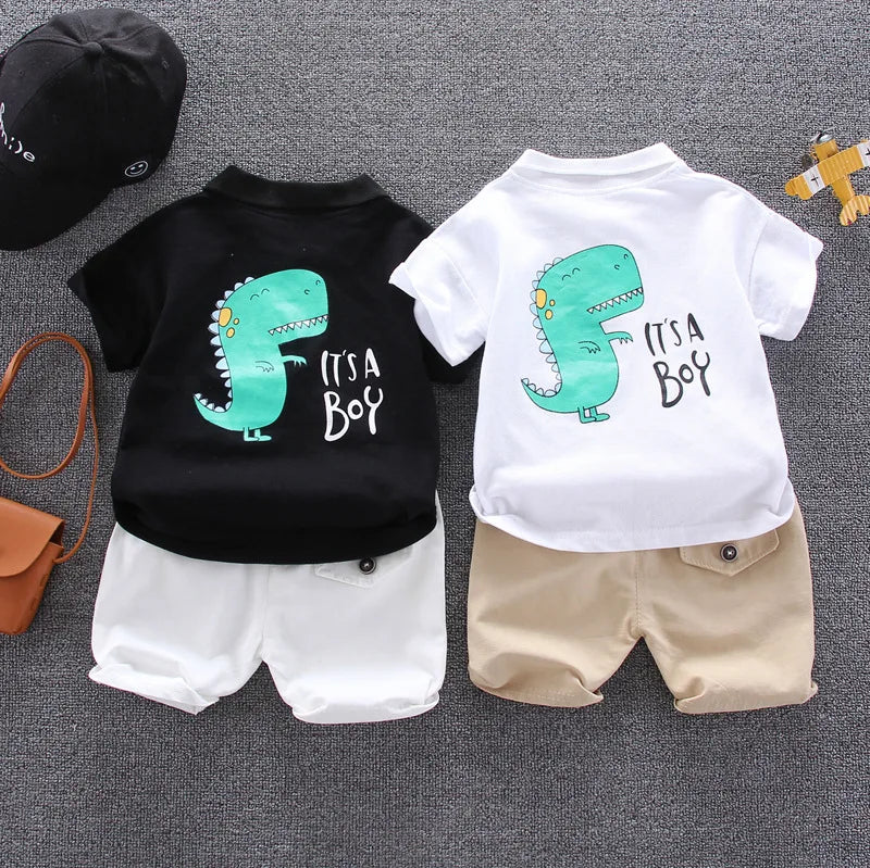 Baby Boy Clothes Summer Children Clothing Polo Shirt Sets Boys Short Toddler Sleeve T-shirt Kids Sports Suit 2pcs Cotton 1-5y