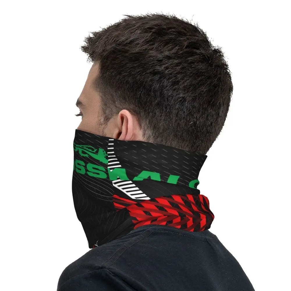 Quirky Motocross Bandana Neck Cover Printed Malossi Wrap Scarf Running Unisex Adult Winter