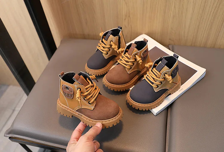 New 2024 Autumn Winter Baby Boots Toddler Fashion Ankle Boots Kids Shoes Boys Girls Snow Boots Children Soft Non-slip Short Boot