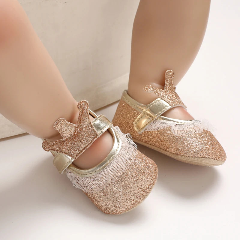 Fashionable Series Baby Shoes Girl Baby Cute Bow PU Princess Shoes Soft Cloth Sole Comfortable Walking Shoes Spring and Autumn