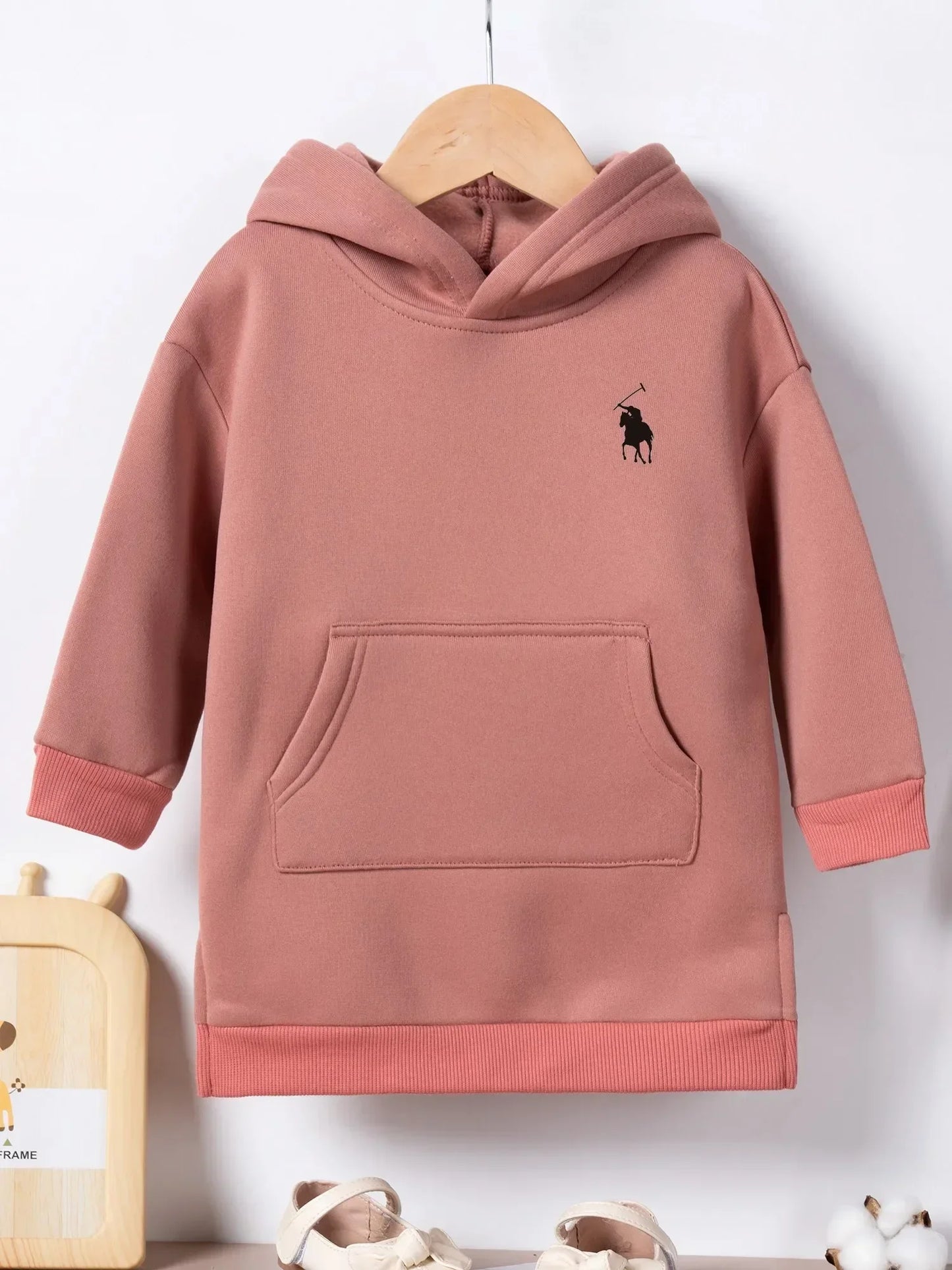 Toddler Girls Winter Warm Printed Dress Kids Fashion Casual Pullover Hoodie Long Sleeve Sweatshirt Comfortable Trendy