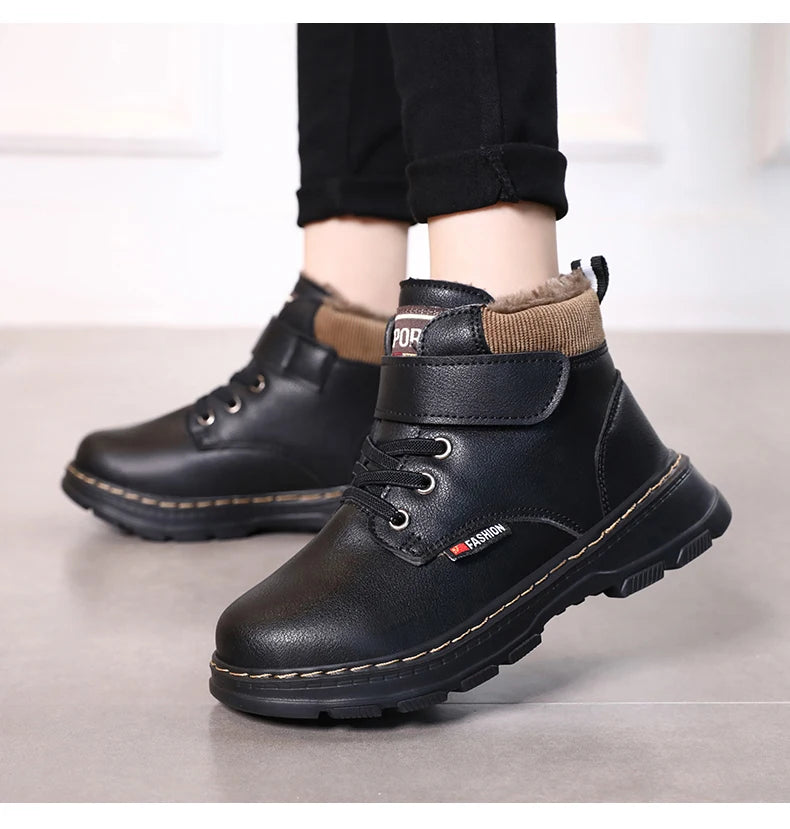 2024 New Children Snow Boots Warm Non-slip Shoes For Boys Girls Brand Boots Comfort Baby Plush Boots Fashion Sneakers