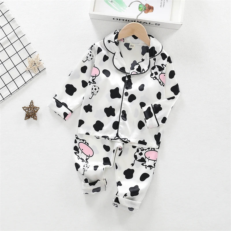 Autumn Baby Girls Clothes Set Children Pajamas Long Sleeved Shirt Pants 2Pcs/Sets Kids Sleepwear Toddler Clothing Infant Costume