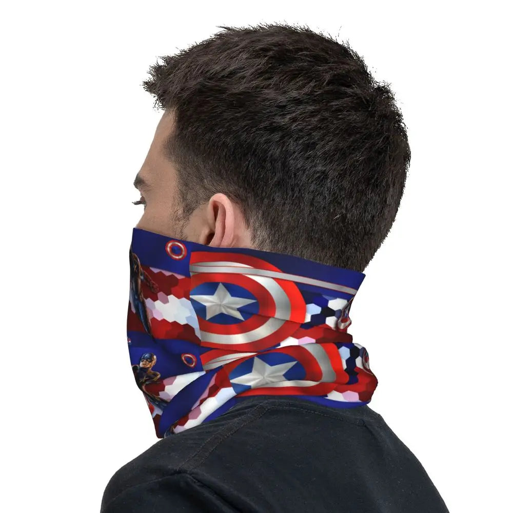 Limited Edition Bandana Neck Gaiter Motorcycle Club Marvel Face Scarf Cycling Face Mask Hiking Unisex Adult All Season