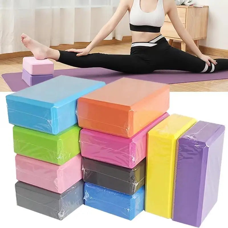 2PCS EVA Gym Blocks Foam Brick Training Exercise Fitness Equipment Dance Yoga Auxiliary Tool Stretching Body Shaping Yoga Blocks