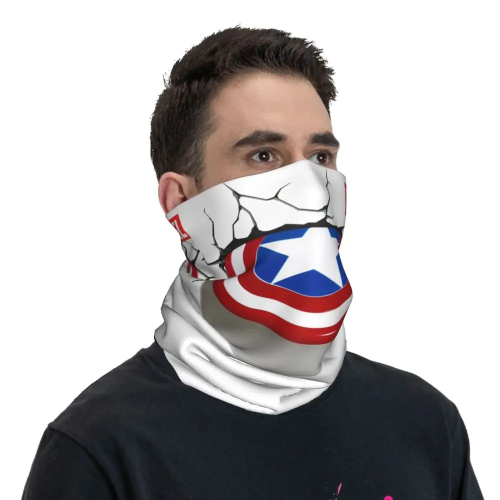 Limited Edition Bandana Neck Gaiter Motorcycle Club Marvel Face Scarf Cycling Face Mask Hiking Unisex Adult All Season