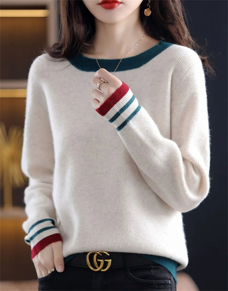 Women Sweater Spring Autumn Knitted Pullovers O-neck Slim Fit Bottoming Shirts Solid Soft Knitwear Jumpers Basic Sweaters