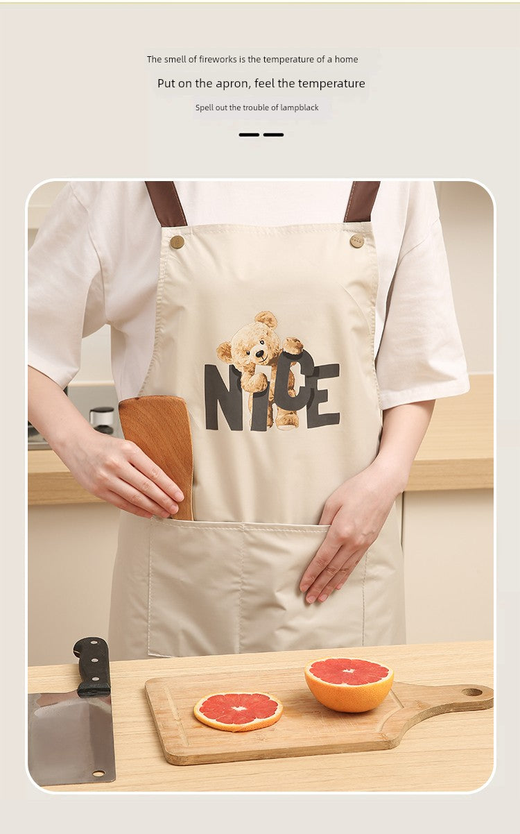 Fashion Oil-Proof For Home Kitchen God Sleeveless Thin Apron